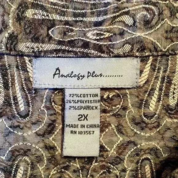 Woman’s 2X Jacket by Analogy Plus Black, Brown & Cream. - Picture 5 of 9